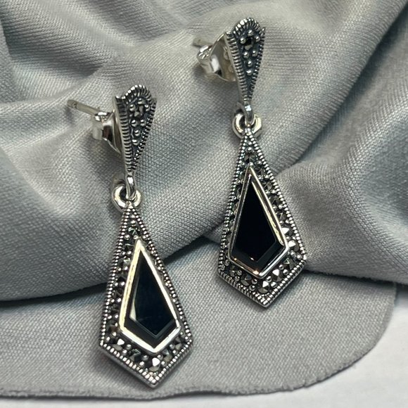 Jewelry - **SOLD***Sterling Silver Drop Kite Earrings Dangle Earrings for Women 925 Silver
